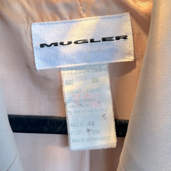 MUGLER, Made In France, Oat Blazer W/Designer M Buttons, Size 46, 100% Authentic - Picture 7 of 7